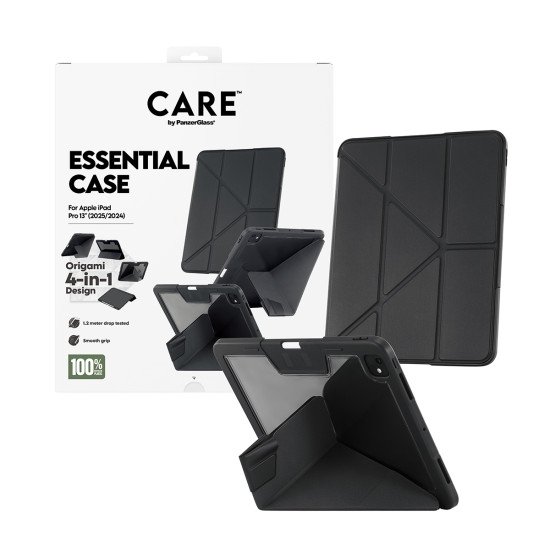 PanzerGlass CARE™ by Essential Case Black iPad Pro 13" (2024-2025) coque de protection pour téléphones portables Housse Noir