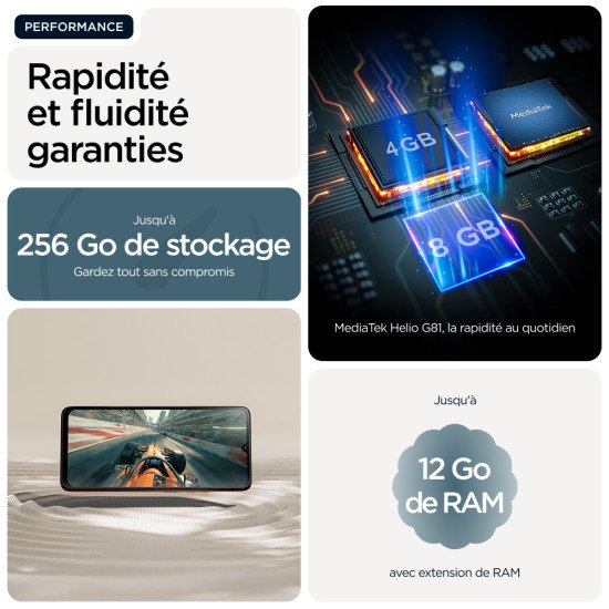 Motorola moto g06 17,5 cm (6.88") Double SIM Android 15 4G USB Type-C 4 Go 256 Go 5200 mAh Bleu