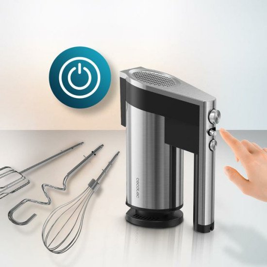 Cecotec PowerTwist 500 Batteur à main 500 W Noir, Acier inoxydable