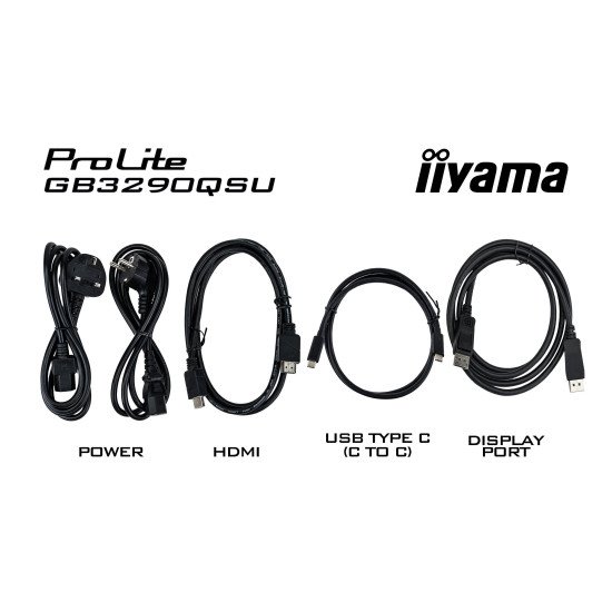 iiyama G-MASTER GB3290QSU-B1 écran PC 80 cm (31.5") 2560 x 1440 pixels 2K Ultra HD LED Noir iiyama G-MASTER GB3290QSU-B1 écran PC 80 cm (31.5") 2560 x 1440 pixels 2K Ultra HD LED Noir