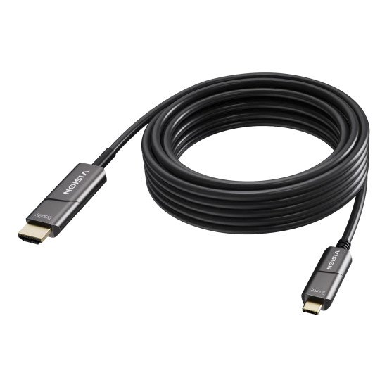 Vision TC 10MUSBCHDMI+/BL câble vidéo et adaptateur 10 m USB Type-C HDMI Type A (Standard) Noir