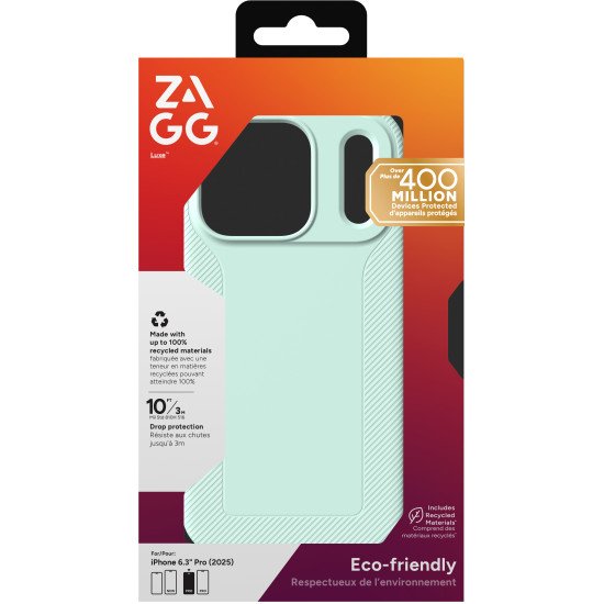 ZAGG Luxe Snap coque de protection pour téléphones portables 16 cm (6.3") Housse Couleur menthe ZAGG Luxe Snap coque de protection pour téléphones portables 16 cm (6.3") Housse Couleur menthe