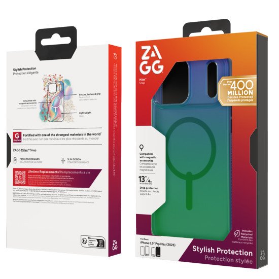 ZAGG Milan Snap coque de protection pour téléphones portables 17,5 cm (6.9") Housse Vert, Bleu ZAGG Milan Snap coque de protection pour téléphones portables 17,5 cm (6.9") Housse Vert, Bleu