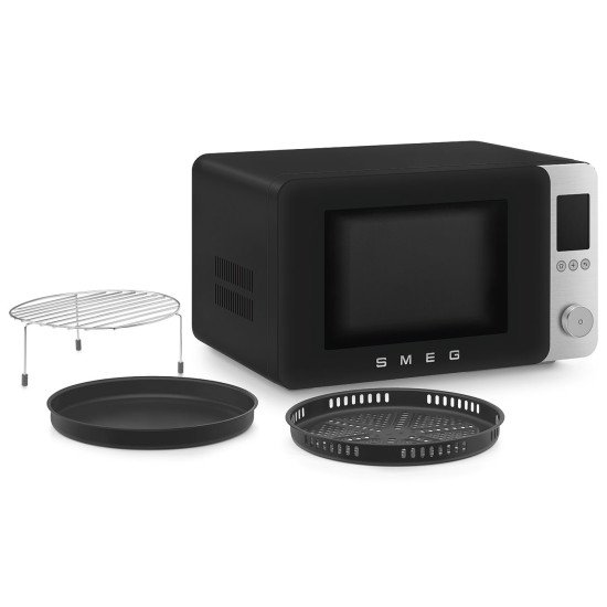 Smeg MOC02BLMEU micro-onde Noir Micro-onde combiné Comptoir 27 L 1450 W