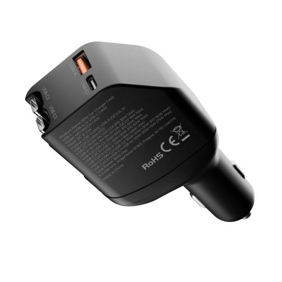Mobile Origin MO-90CCH-CA22 chargeur d'appareils mobiles Universel Noir Allume-cigare Charge rapide Auto