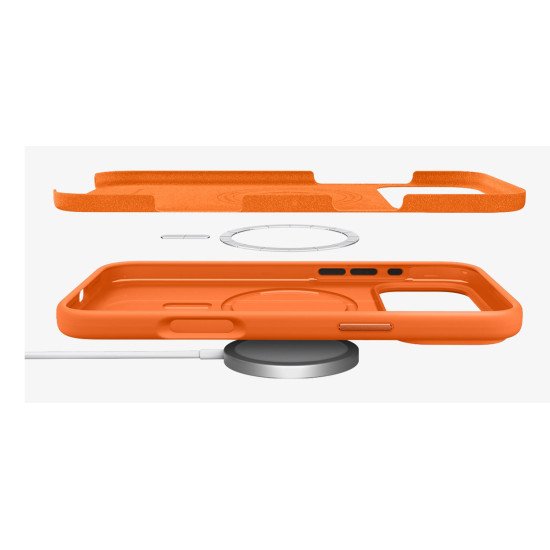 Spigen Silicone Fit (Mag Fit) coque de protection pour téléphones portables 16 cm (6.3") Housse Orange