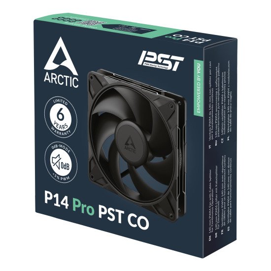 ARCTIC P14 Pro PST CO Boitier PC Ventilateur 14 cm Noir 1 pièce(s)