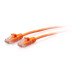 C2G Câble de raccordement Ethernet fin Cat6a non blindé (UTP) avec protection anti-accrochage de 1,5 m - Orange