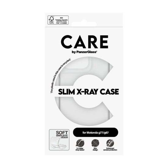 PanzerGlass CARE™ by ® TPU Case Transparent Motorola moto G77 | G67 coque de protection pour téléphones portables Housse