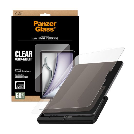 PanzerGlass ® Screen Protector iPad Air 11" (2024-2026) | Ultra-Wide Fit w. Fastfit tool Protection d'écran transparent Apple 1 pièce(s)
