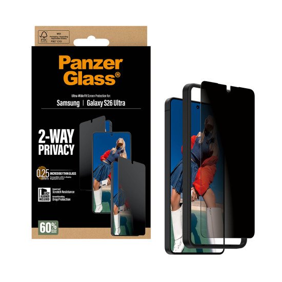 PanzerGlass ® 2-Way Privacy Screen Protector Samsung Galaxy S26 Ultra | Ultra-Wide Fit w. EasyAligner Protection d'écran transparent 1 pièce(s)