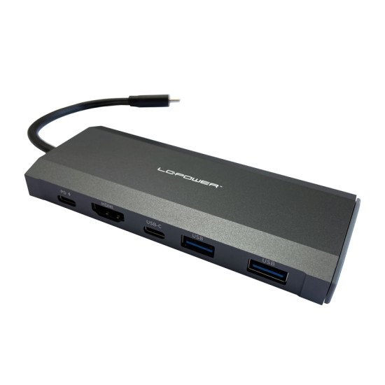 LC-Power LC-HUB-C-MULTI-7-M2 hub & concentrateur USB 3.2 Gen 1 (3.1 Gen 1) Type-C 5000 Mbit/s Anthracite LC-Power LC-HUB-C-MULTI-7-M2 hub & concentrateur USB 3.2 Gen 1 (3.1 Gen 1) Type-C 5000 Mbit/s Anthracite