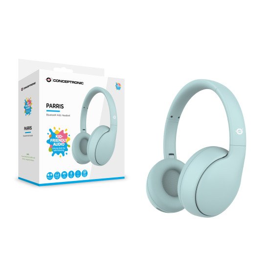 Conceptronic PARRIS04B casque Avec fil &sans fil Arceau Appels/Musique Bluetooth Bleu clair