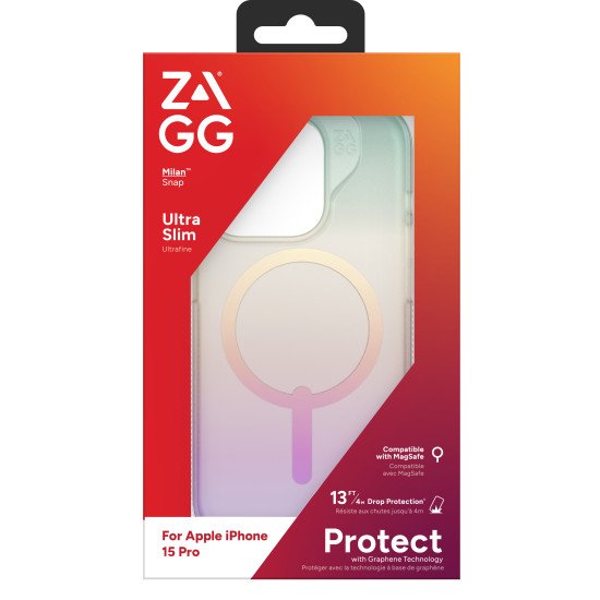 ZAGG Milan Snap coque de protection pour téléphones portables 15,5 cm (6.1") Housse Multicolore