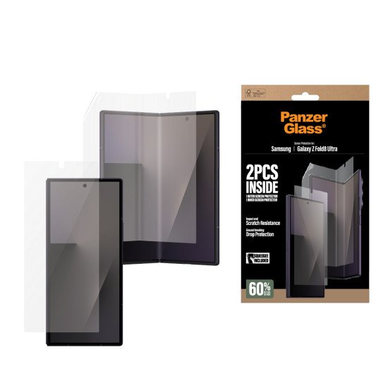 PanzerGlass ® Sub Screen Protector & Main Film Screen Protector Samsung Galaxy Z Fold8 Ultra Protection d'écran transparent 1 pièce(s)