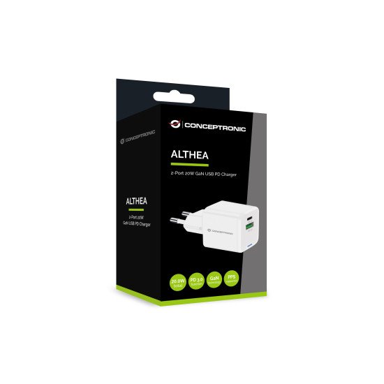 Conceptronic ALTHEA15W chargeur d'appareils mobiles Universel Blanc Secteur Charge rapide Intérieure