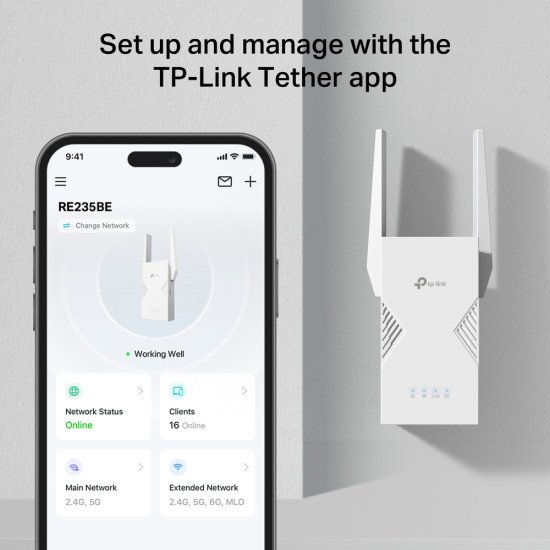 TP-Link BE3600 Émetteur et récepteur réseau Blanc 2500 Mbit/s