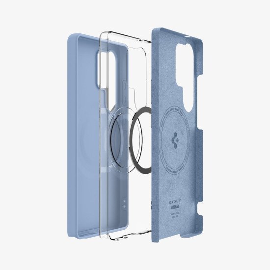 Spigen Silicone Fit (MagFit) coque de protection pour téléphones portables 17,5 cm (6.9") Housse Bleu Spigen Silicone Fit (MagFit) coque de protection pour téléphones portables 17,5 cm (6.9") Housse Bleu