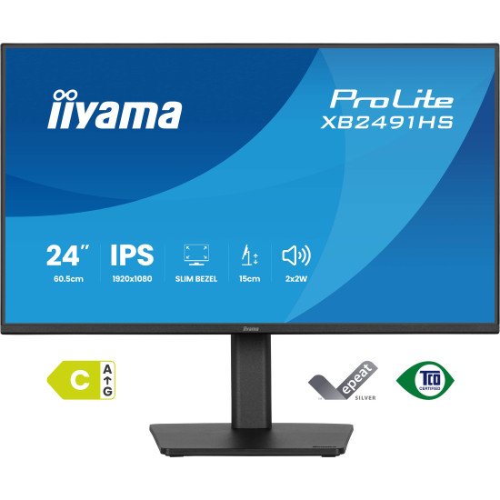 iiyama ProLite XB2491HS-B1 écran PC 60,5 cm (23.8") 1920 x 1080 pixels Full HD LCD Noir