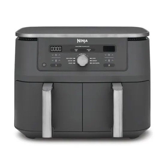 Ninja DZ400EU friteuse Double 9,5 L Autonome 2470 W Friteuse d'air chaud Gris Ninja DZ400EU friteuse Double 9,5 L Autonome 2470 W Friteuse d'air chaud Gris