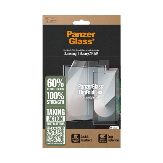 PanzerGlass ® Screen Protector Samsung Galaxy Z Fold7 | Glass & Film Protection d'écran transparent 1 pièce(s) PanzerGlass ® Screen Protector Samsung Galaxy Z Fold7 | Glass & Film Protection d'écran transparent 1 pièce(s)