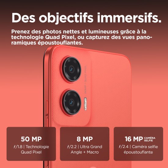 Motorola moto g35 5G 17,1 cm (6.72") Double SIM Android 14 USB Type-C 4 Go 128 Go 5000 mAh Rouge
