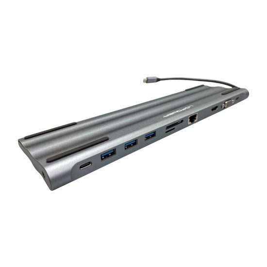 LC-Power LC-HUB-C-MULTI-8 station d'accueil Avec fil USB 3.2 Gen 1 (3.1 Gen 1) Type-C Noir, Argent LC-Power LC-HUB-C-MULTI-8 station d'accueil Avec fil USB 3.2 Gen 1 (3.1 Gen 1) Type-C Noir, Argent