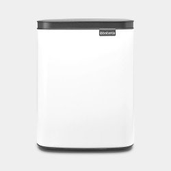 Brabantia Bo Waste Bin 7 L Rectangulaire Acier Noir, Blanc Brabantia Bo Waste Bin 7 L Rectangulaire Acier Noir, Blanc