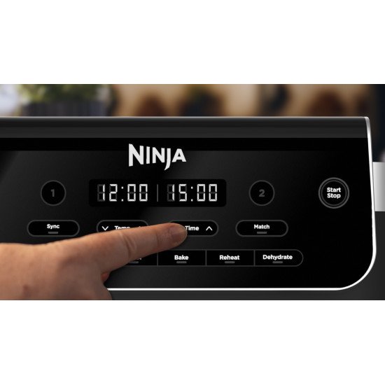 Ninja DualZone Double 7,6 L Autonome Friteuse d'air chaud Noir