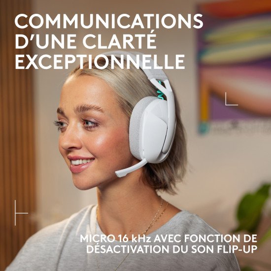 Logitech 981-001569 casque Gaming Blanc