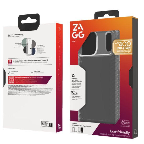 ZAGG Luxe coque de protection pour téléphones portables 17,5 cm (6.9") Housse Transparent ZAGG Luxe coque de protection pour téléphones portables 17,5 cm (6.9") Housse Transparent