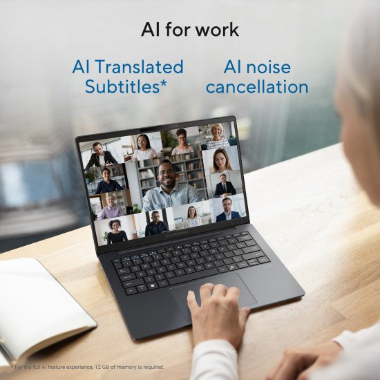 ASUS ExpertBook B3 B3405CCA-LY2050X Intel Core Ultra 7 255H Ordinateur portable 35,6 cm (14") WUXGA 16 Go DDR5-SDRAM 512 Go SSD Wi-Fi 6 (802.11ax) Windows 11 Pro US International Gris