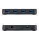 StarTech.com Hub USB-A à 4 Ports, 5 Gbps, Auto-Alimenté, Câble Hôte USB-C et USB-A 2 en 1, 1 Port de Chargement BC 1.2, Adaptateur Secteur 24W Inclus, MacBook et Windows