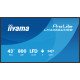 iiyama LH4366UHSB-B1AG Écran d'affichage dynamique Écran plat de signalisation numérique 109,2 cm (43") LCD Wifi 800 cd/m² 4K Ultra HD Noir Intégré dans le processeur Android 24/7