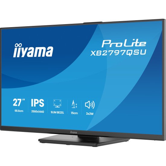 iiyama ProLite XB2797QSU-B1 écran PC 68,6 cm (27") 2560 x 1440 pixels Quad HD LED Noir