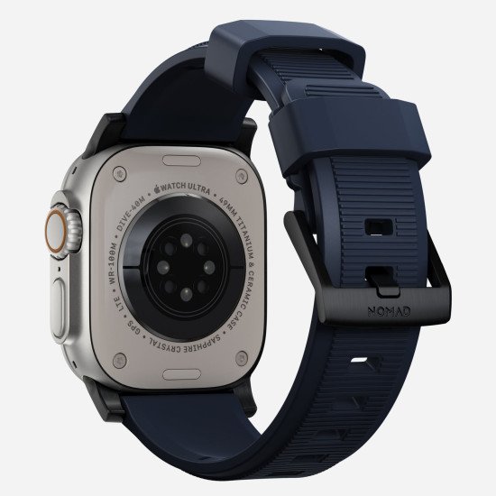 Nomad NM01295785 accessoire intelligent à porter sur soi Bande Bleu Caoutchouc, Acier inoxydable