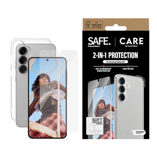 PanzerGlass CARE™ by ® 2-in-1 Bundle Samsung Galaxy S25 Protection d'écran transparent 1 pièce(s)