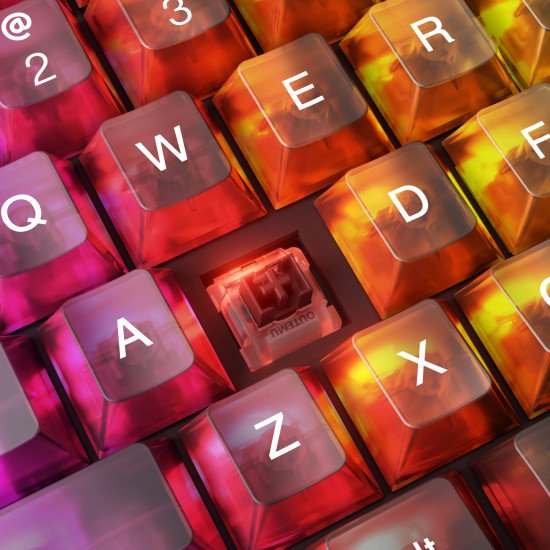 Lenovo Legion K510 Mini Pro clavier Gaming USB Anglais américain Noir, Transparent