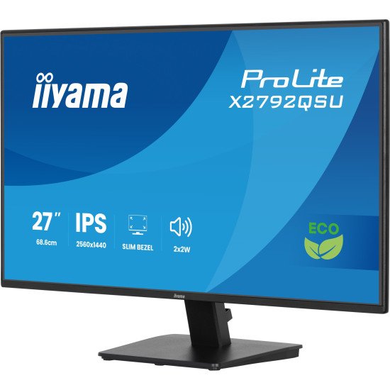 iiyama ProLite X2792QSU-B1 écran PC 68,6 cm (27") 2560 x 1440 pixels Quad HD Noir