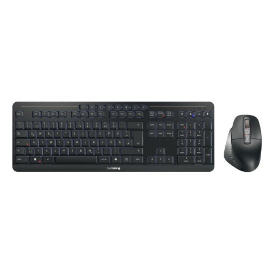 CHERRY Stream desktop ultimate clavier Souris incluse maison/bureau USB + RF Wireless + Bluetooth QWERTZ Allemand Noir