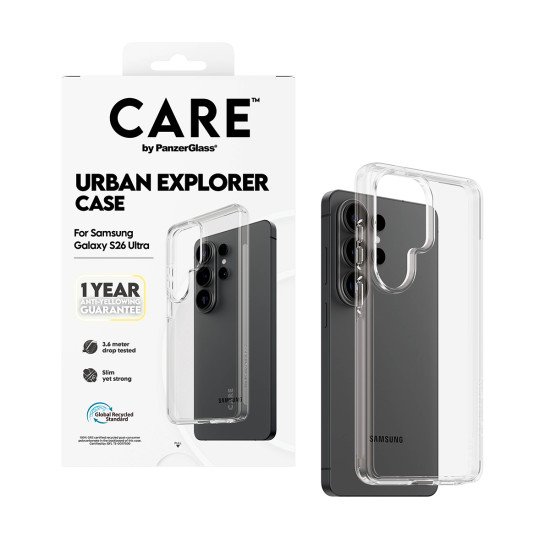 PanzerGlass CARE™ by ® Urban Explorer Case Transparent Samsung Galaxy S26 Ultra coque de protection pour téléphones portables Housse