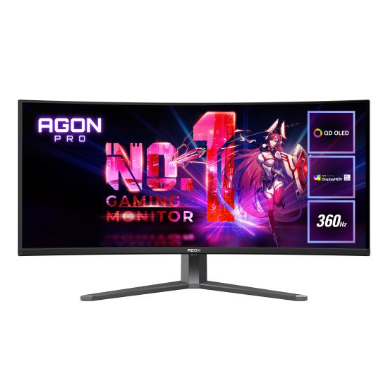 AOC AGP346UCSD/75 écran PC 86,4 cm (34") 3440 x 1440 pixels Noir, Gris