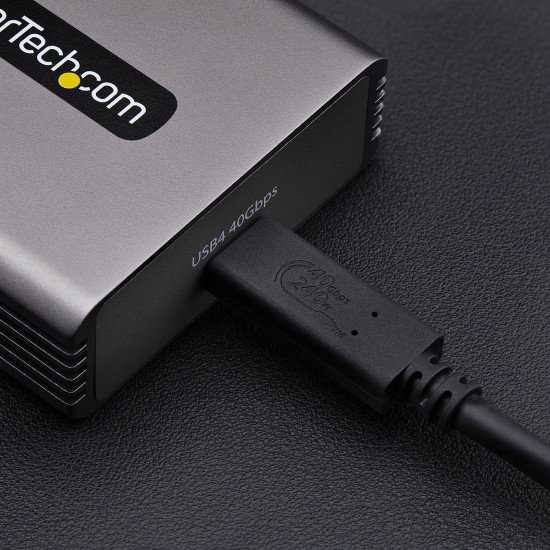 StarTech.com Adaptateur USB4 vers Ethernet, 10GbE, Multi-Gigabit, Compatible Thunderbolt, Carte Réseau 10GBASE-T/5G/2,5G, Adaptateur Ethernet 10G, Câble USB4 de 0,5m, Win/Mac, TAA