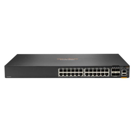 HPE Aruba CX 6200F 24G Class-4 PoE 4SFP+ 370W Géré L3 Gigabit Ethernet (10/100/1000) Connexion Ethernet POE 1U