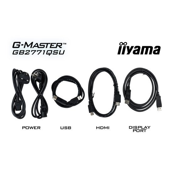 iiyama G-MASTER GB2771QSU-B1 écran PC 68,6 cm (27") 2560 x 1440 pixels Wide Quad HD Noir