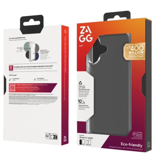 ZAGG Luxe coque de protection pour téléphones portables 16 cm (6.3") Housse Transparent ZAGG Luxe coque de protection pour téléphones portables 16 cm (6.3") Housse Transparent
