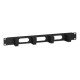 Intellinet Panneau de gestion des câbles 19", 1U, 4 anneaux plastiques courts, noir