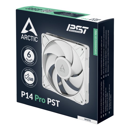ARCTIC P14 Pro PST Boitier PC Ventilateur 14 cm Blanc 1 pièce(s)