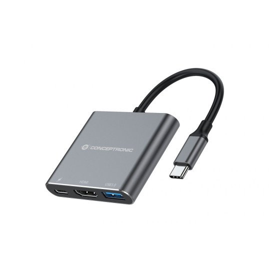 Conceptronic DONN18G station d'accueil Avec fil USB 3.2 Gen 1 (3.1 Gen 1) Type-C Gris Conceptronic DONN18G station d'accueil Avec fil USB 3.2 Gen 1 (3.1 Gen 1) Type-C Gris