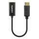 Manhattan Adaptateur actif DisplayPort 1.2 vers HDMI, 4K à 60 Hz, 15 cm, mâle vers femelle, DP avec verrouillage, non bidirectionnel, noir, garantie 3 ans, équivalent à DP2HD4K60S